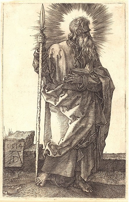 The Holy Apostle Thomas. Durer Engravings