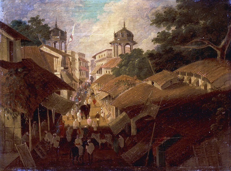 Street in Patna. Sir Charles D’Oyly
