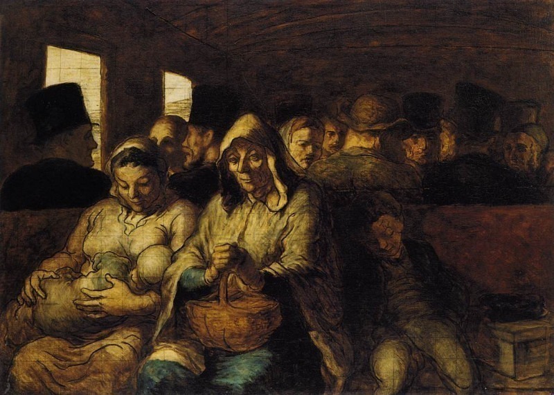 The Third class Carriage. Honore Daumier