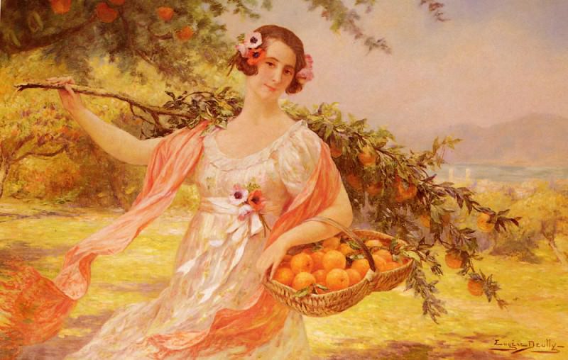 Femme Aux Oranges. Eugène Auguste François Deully