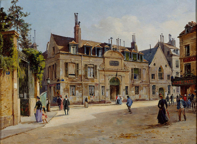 The Old Pitié Hospital, rue Lacépède; L’Ancien Hôpital de la Pitié, rue Lacépède. Victor Dargaud