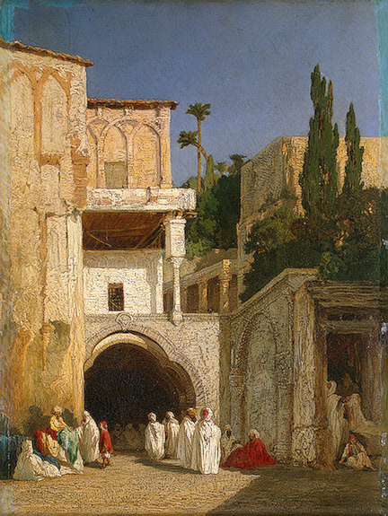 Before a Mosque (Cairo) c1868. Alexandre-Gabriel Decamps
