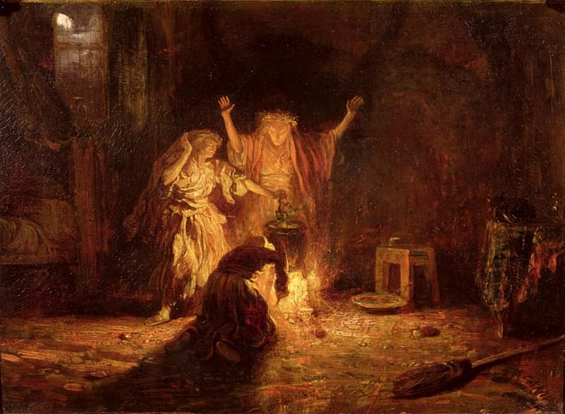 The Witches in Macbeth. Alexandre-Gabriel Decamps