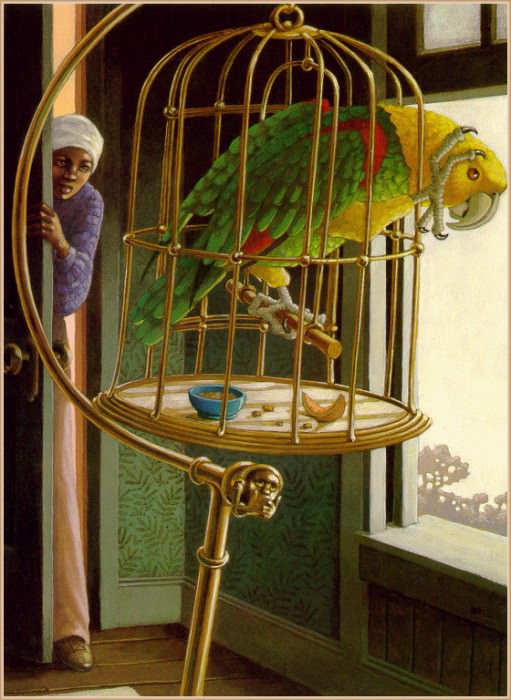 Luella And The Tame Parrot. Diane Dillon