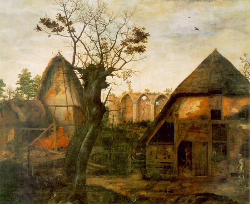 landscape with farm. Cornelis van Dalem