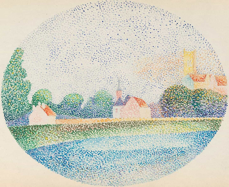 Morning on the Marne at Meaux. Albert Dubois-Pillet