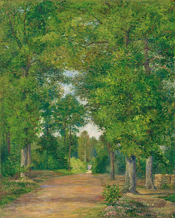 Forest landscape; Paysage de forêt. Albert Dubois-Pillet