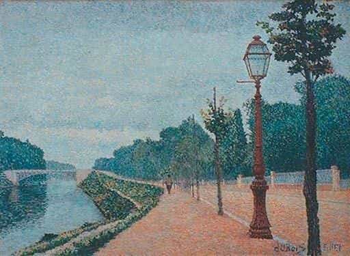 The Banks of the Seine in Neuilly; Les Bords De La Seine à Neuilly. Albert Dubois-Pillet