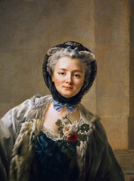 Portrait of Madame Drouais (1732-1815). Francois-Hubert Drouais