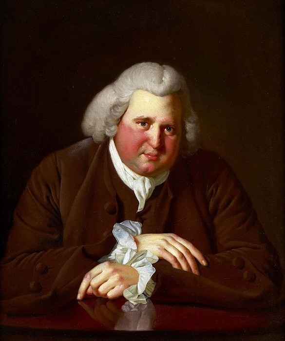 Portrait of Erasmus Darwin (1731-1802). Joseph Wright of Derby