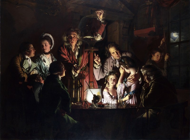 An Experiment on a Bird in the Air Pump. Joseph Wright of Derby