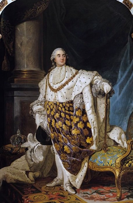 Людовик XVI (1754-93) в коронационных одеждах. Жозеф Сиффред Дюплесси