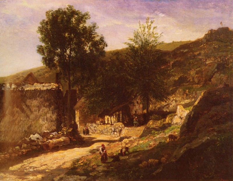 Entree De Village. Charles-Francois Daubigny