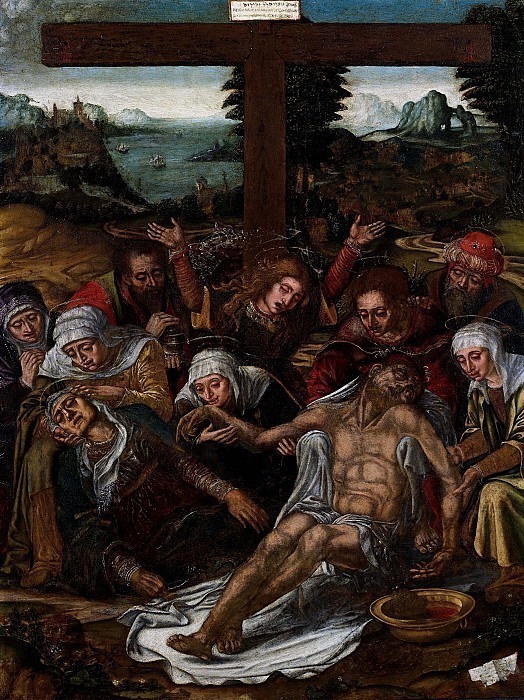 Lamentation over the dead Christ. Simone (fra’ Simone da Carnoli) Dondo
