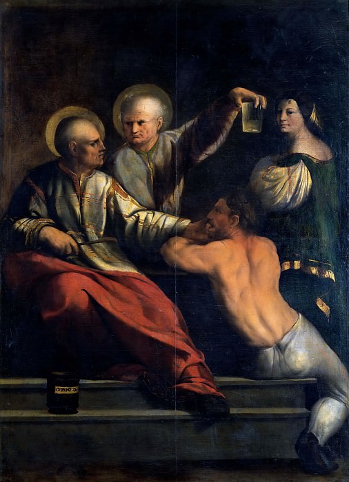 Saints Cosmas and Damian. Dosso (Giovanni Francesco di Niccolò di Luteri) Dossi