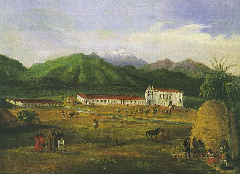 San Gabriel Mission, 1832. Ferdinand Deppe