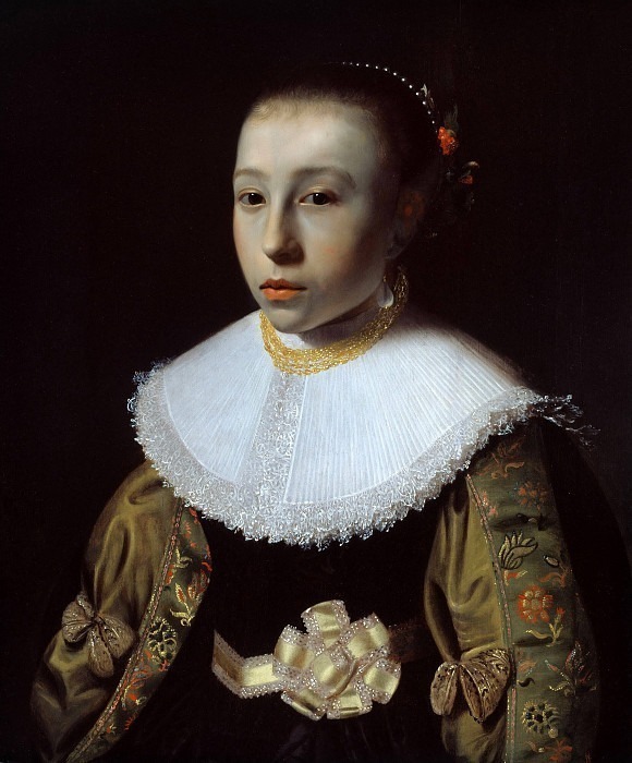 Portrait of a Young Girl. to Pieter (Dutch Dubordieu (Attributed)