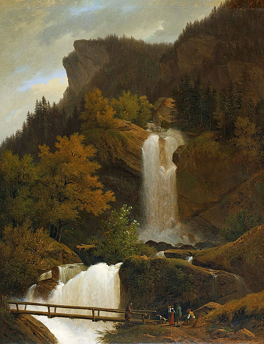 The Waterfall Of Wandel, Near Brienz. Francois Diday