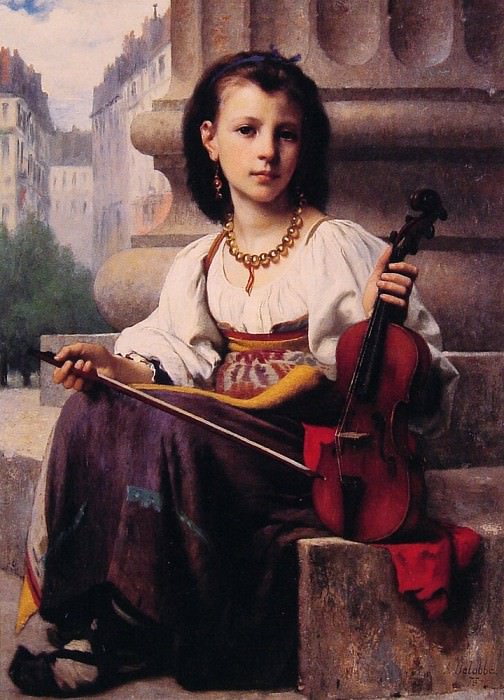 The Young Musician. Francois Alfred Delobbe