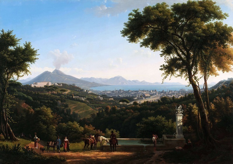 View of Naples from Capodimonte. Alexandre-Hyacinthe Dunouy
