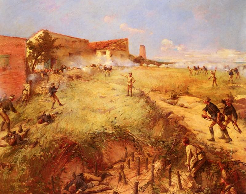 The Battle Of San Juan Hill. Ernest Jean Delahaye