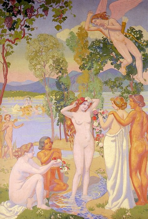 Cupid In Flight Is Struck By The Beauty Of Psyche. Maurice Denis
