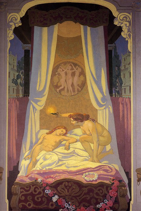 Psyche Discovers That Her Secret Lover Is Cupid. Maurice Denis