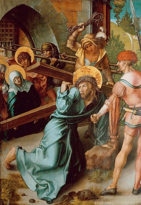 The Seven Sorrows of the Virgin - Christ carrying the Cross. Albrecht Dürer