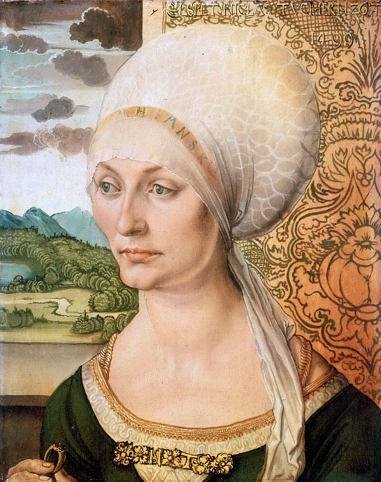 Portrait of Elsbeth Tucher. Albrecht Dürer