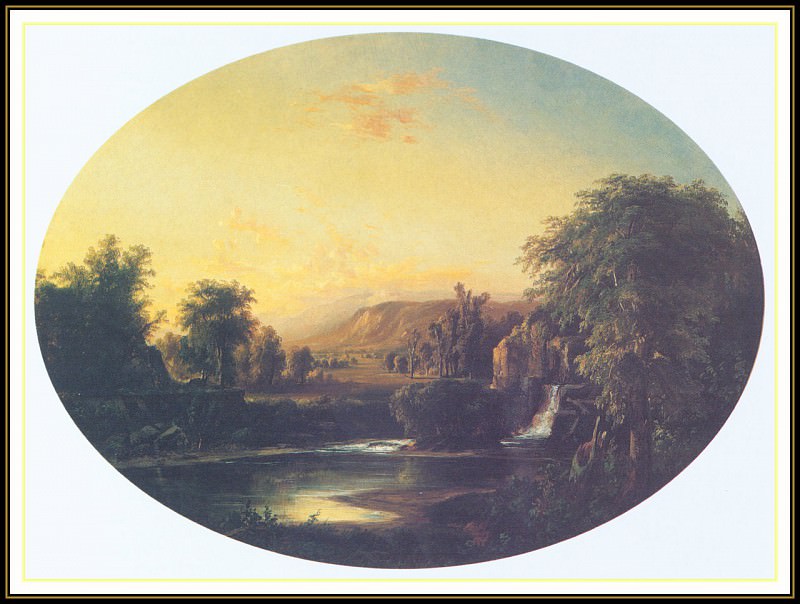 Пейзаж с водопадом. Роберт Данкенсон