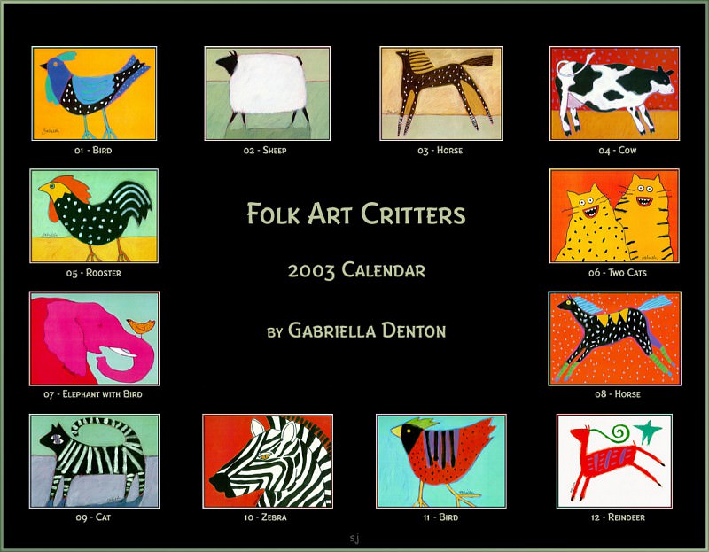 DentonGabriella FolkArtCritters !Index sj. Gabriella Denton