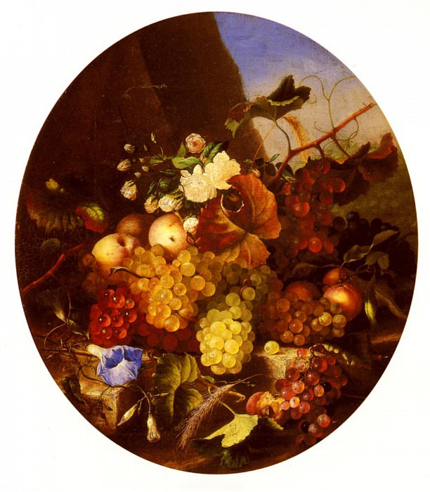 Dietrich Adelheid Still Life Of Fruit And Flowers. Адельхайд Дитрих