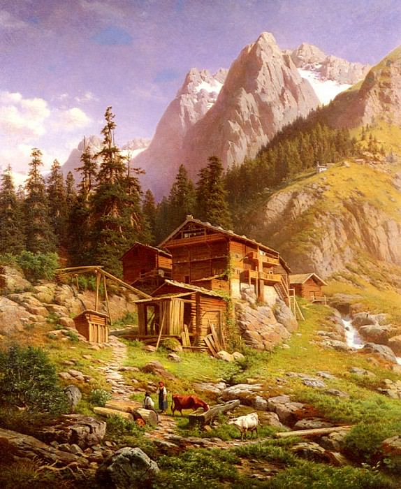 Engelhardt Georg An Alpine Mill House. Georg Engelhardt