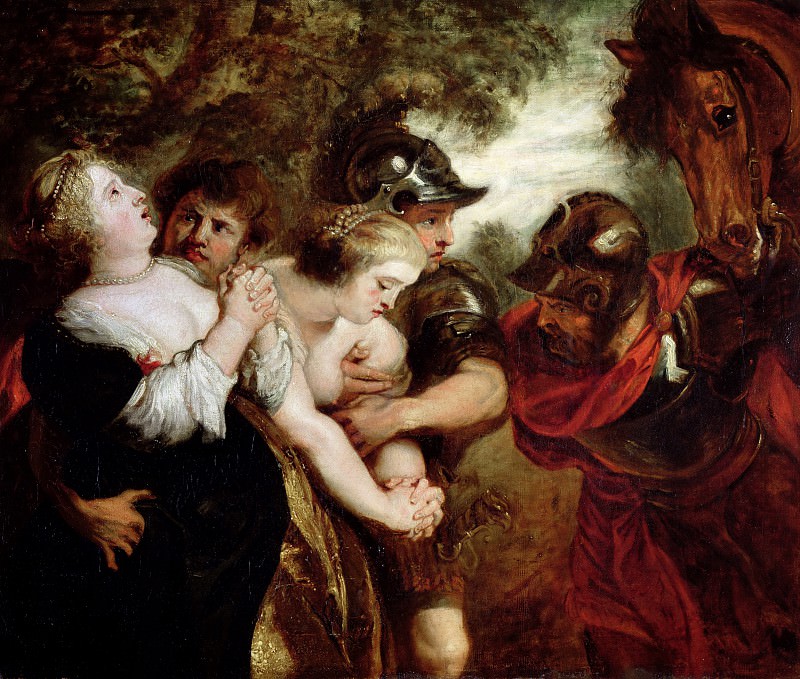 Похищение собинянок (копия работы Рубенса). Уильям Этти
