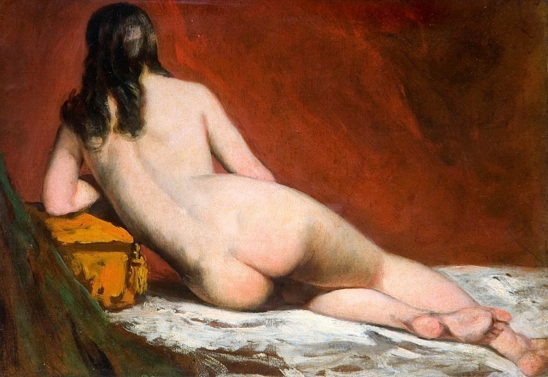 Эскиз обнажённой лежащей женщины. Уильям Этти (Приписывается)