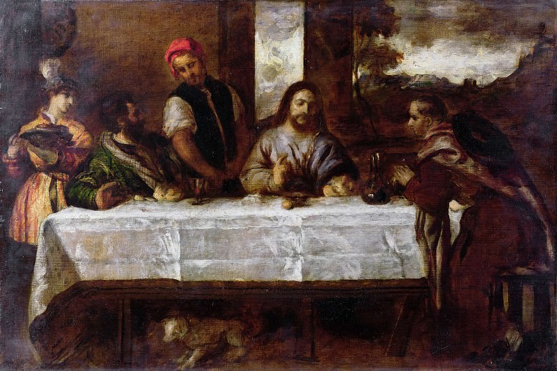 Supper at Emmaus, after Titian. William Etty