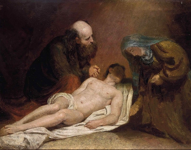 Lamentation over the dead Christ. William Etty
