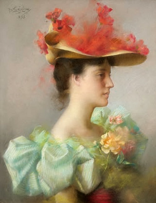Щеголиха в шляпке (1896). Дельфин Анжольра