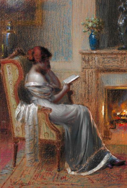 Reading By The Fire. Delphin Enjolras
