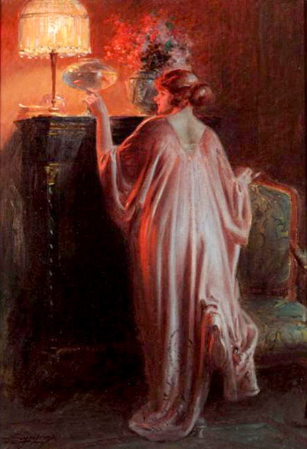 Interior Scene With A Young Woman. Delphin Enjolras