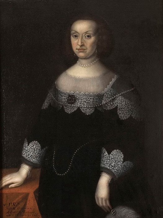 Catherine (1584-1638), Princess of Sweden, Countess of Palatinate of Zweibrücken. Jacob Heinrich Elbfas (Attributed)