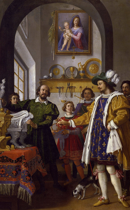 Saint Eloi and King Clotaire II. Jacopo Chimenti da Empoli