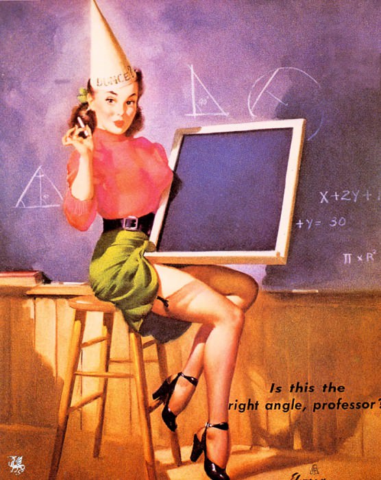 ma Elvgren Is This the Right Angle. Gil Elvgren