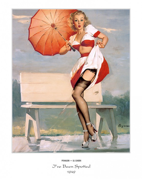 PYG GE 010 Ive Been Spotted 1949. Gil Elvgren