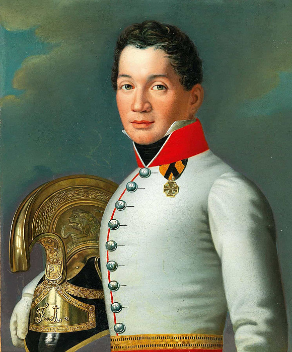 Portrait of a Lieutenant of the 4th Upper Austrian and Salzburg Dragoons. Anton Einsle