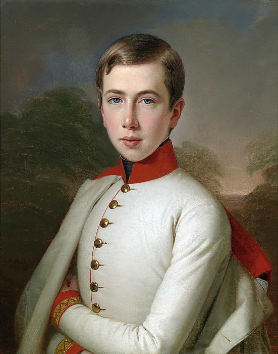Archduke Karl Ludwig of Austria (1833-1896) at the age of 15. Anton Einsle