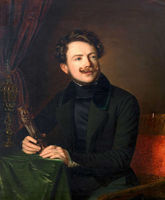 Friedrich Otto von Leber, archaeologist and writer; Friedrich Otto von Leber, Altertumsforscher und Schriftsteller. Anton Einsle