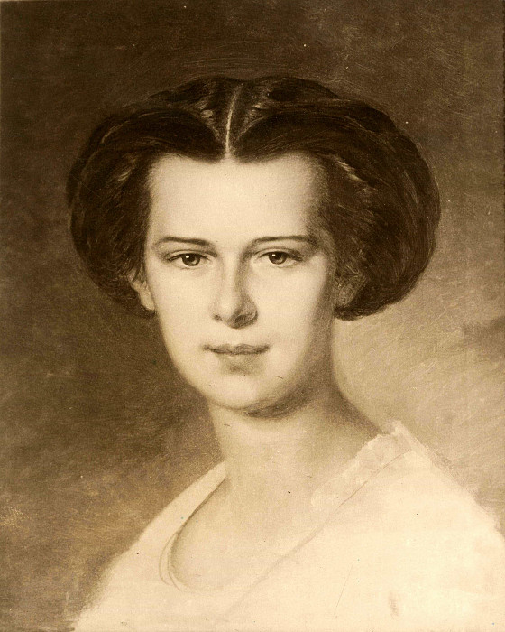 Elisabeth V of Austria, portrait study; Elisabeth V. Österr., Porträtstudie. Anton Einsle