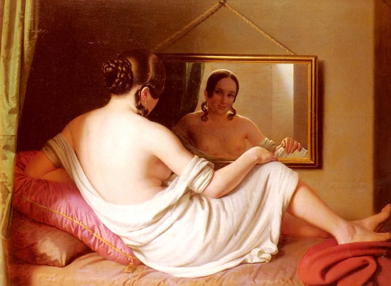 A Woman Before A Mirror. Anton Einsle
