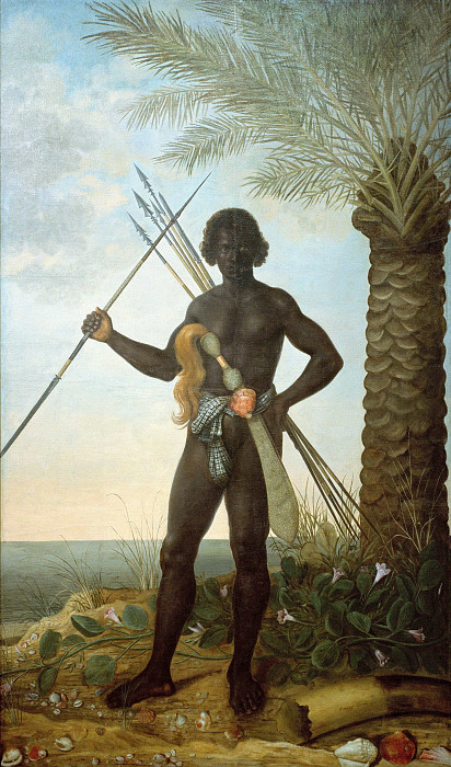 African man; Afrikanischer Mann. Albert Eckhout
